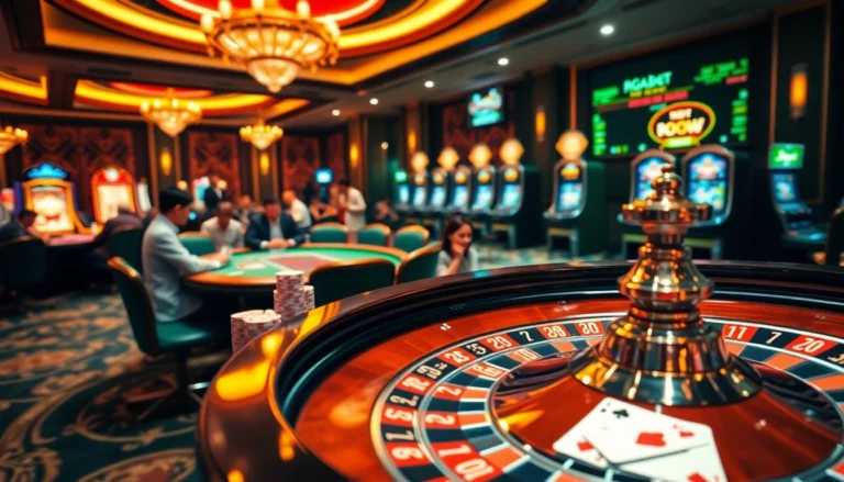 F88 bet players enthusiastically placing bets at a vibrant casino.